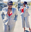 Chic Single-Breasted Blazer and Mid-Calf Straight-Leg Trousers Set