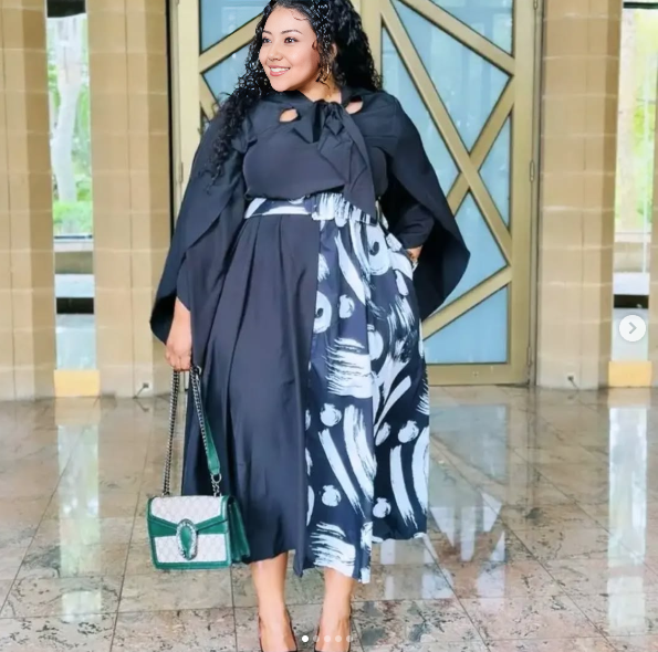 Women's Modern Black and White Patchwork Dress with Stylish Prints