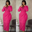 Elegant Long Sleeve Dress with Button Detail and Bow Accent