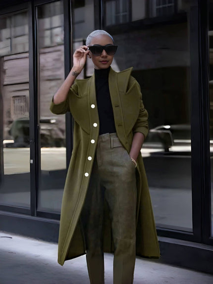 Fashion Long Double-Breasted Coat