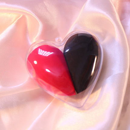 “Heart-shaped Box Set Beauty Blender, Non-absorbent, Diagonally Cut, Super Soft and Delicate, Colorful Makeup Sponge with Box, Foundation Sponge Makeup Egg”