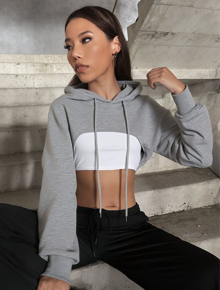 Women's Off-Shoulder Drawstring Hoodie