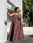 Maxi Dress Sleeveless Gathered Casual