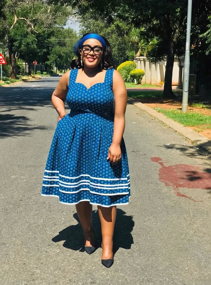 A Line Mini Dress  Ethnic Printed Sleeveless