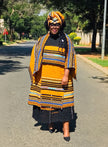 African Maxi Skirt Set  Geometric Print