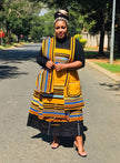 African Maxi Skirt Set  Geometric Print