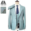 Mint slim-fit 3-piece suit with notched lapel jacket and matching waistcoat