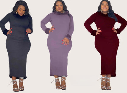 Turtleneck Bodycon Midi Dress