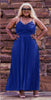 Sleeveless Pleated Sweetheart Neckline Gown & Ruched Bodice V-Neck Dress Set