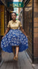 High-Low Geometric Pattern Asymmetrical Hem Skirt