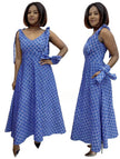 V-Neck Asymmetrical Hem A-Line Dress with Shoulder Straps