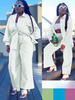 Women’s Casual Loose Long-Sleeve Shirt and Straight-Leg Pants Set