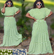 Geometric Pattern Crop Top with Flared Hem Skirt Set