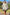 Flared Skirt Dress with Horizontal Hem Stripes and Bell Sleeves