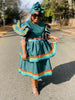 Ethnic Skirt Dress Set with Coordinated Headpiece