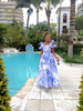 ummer Floral Print Ruffle Sleeveless Top and High-Waisted Maxi Skirt Set