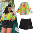 Casual Style Long-Sleeve Button-Up Shirt with Pleated Wide-Leg Pants