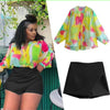 Casual Style Long-Sleeve Button-Up Shirt with Pleated Wide-Leg Pants