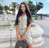 Solid Color Waistcoat Shorts Two-piece Set