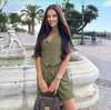 Solid Color Waistcoat Shorts Two-piece Set