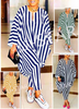 Striped Casual Loose Two-Piece