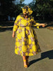 Flared Skirt Traditional  Dress with Circular Motif Design