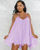 Sleeveless V-Neck Flared Knee-Length Dress