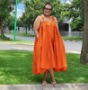 Off-Shoulder Ruffle Hem Knee-Length Dress for Outdoor Events