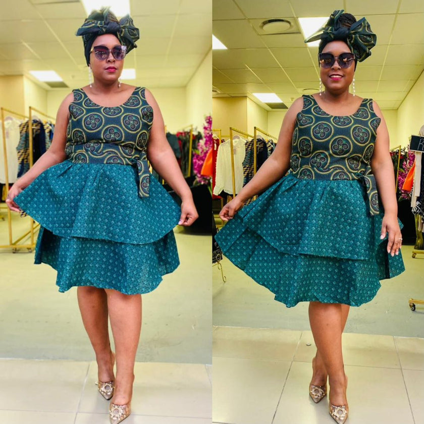 Flared Ruffle Skirt Dress