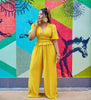 Short-Sleeved V-Neck Jumpsuit