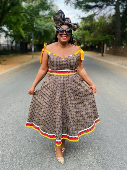 Tie-Accent Sleeve Traditional Attire