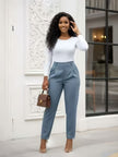 Pants High-Waist Tailored Minimal Detail Business Social Scene