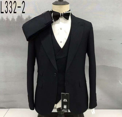 Mens Single Breasted Notched Lapel Three Piece Suit Business Wedding Occasions