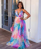 Women's Summer Sleeveless V-Neck Gradient Maxi Dress