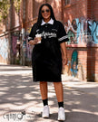 Women's casual retro California graphic collared polo dress - view 1