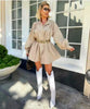 Long-Sleeved Collared Dress