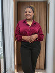 Women's Long Sleeve Bow Tie Blouse