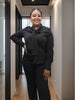 Women's Long Sleeve Blouse with Front Tie Detail