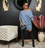 Loose Off-Shoulder Long Sleeve Casual Dress