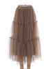 Mid-Length Layered Tulle Skirt