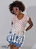 Sleeveless Cover Up Top Circular Fringe Cutout Round Neck For Party Vacation