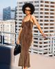 Minimalist Spaghetti Strap Bodycon  Maxi Dress