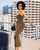 Minimalist Spaghetti Strap Bodycon  Maxi Dress