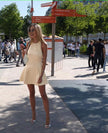 Sleeveless High-Waist Dress, Simple A-Line Skirt Design