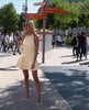 Sleeveless High-Waist Dress, Simple A-Line Skirt Design