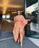Minimalist Loose Long Sleeve Split Hem Dress