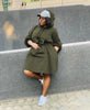 Oversized Hoody Dress with Front Pocket Design