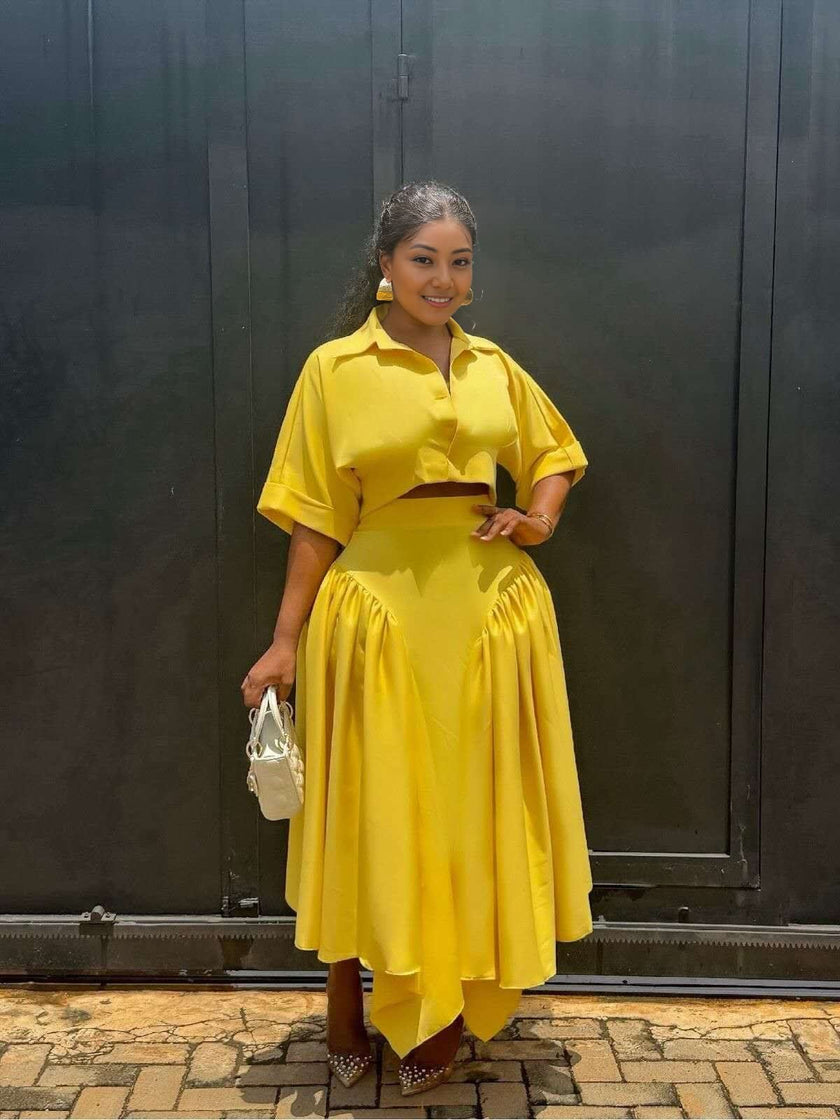Twin Set Asymmetrical Skirt Midi Dress