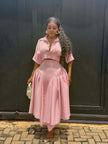 Twin Set Asymmetrical Skirt Midi Dress