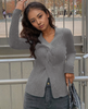 Women's Classic Buttoned Knitted Cardigan with Casual Pocket Details